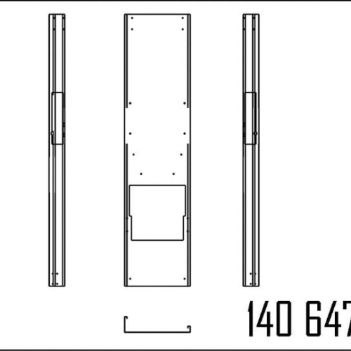 140647931 - HOSE COLUMN SIDE PANEL RIGHT STAINLESS STEEL G MPD OR GK
